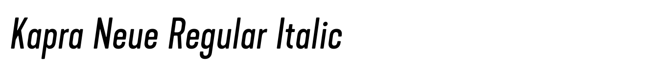Kapra Neue Regular Italic